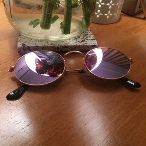 Flash Purple Oval Ray Ban Sunglasses
